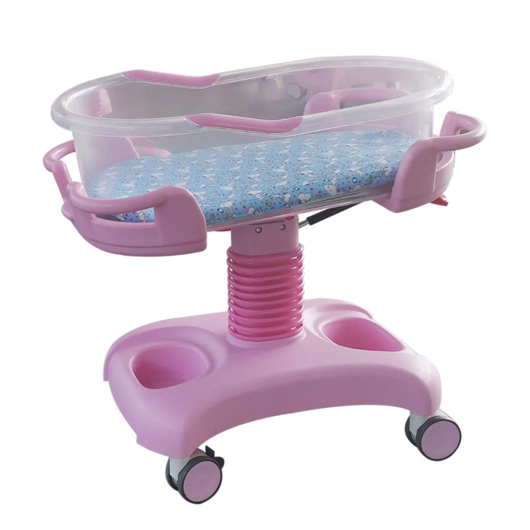 Professional Hospital Use Medical Appliances ABS Pediatric Infant Trolley Hospital Baby Crib