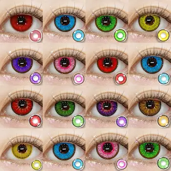 Lalens Myopia Colored Contacts Lenses Wholesale Eye Makeup with Power -1.00 to -8.00 Suitable for Festival Events Use