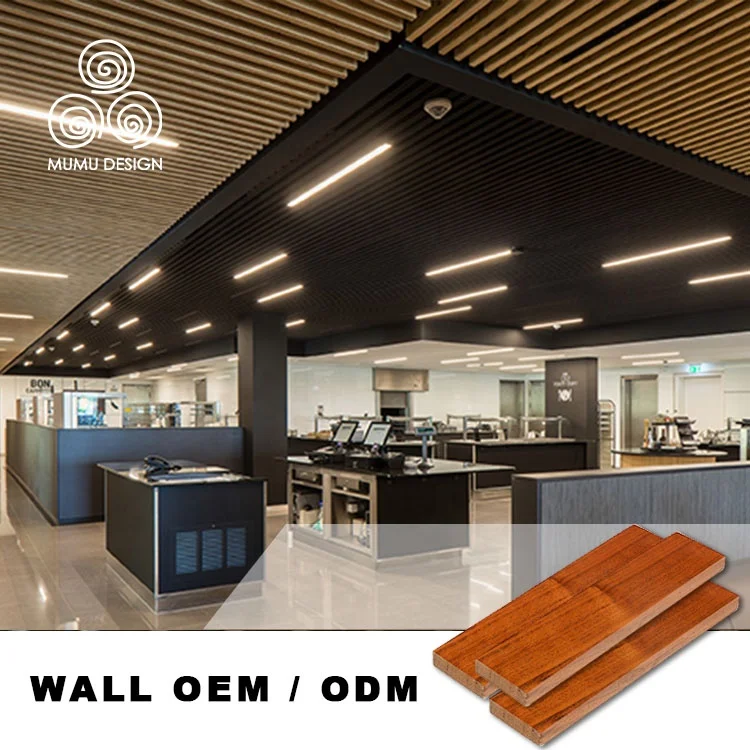 MUMU Solid Color Grooved Decorative Restaurant Gallery Living Room Home Construction Panels False Ceiling