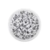 Round white and black hollow beads
