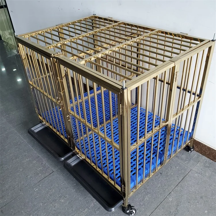 gold dog cage