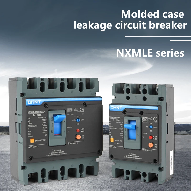 RCBO Chint NXMLE Series 4P Plastic case Residual Current Circuit