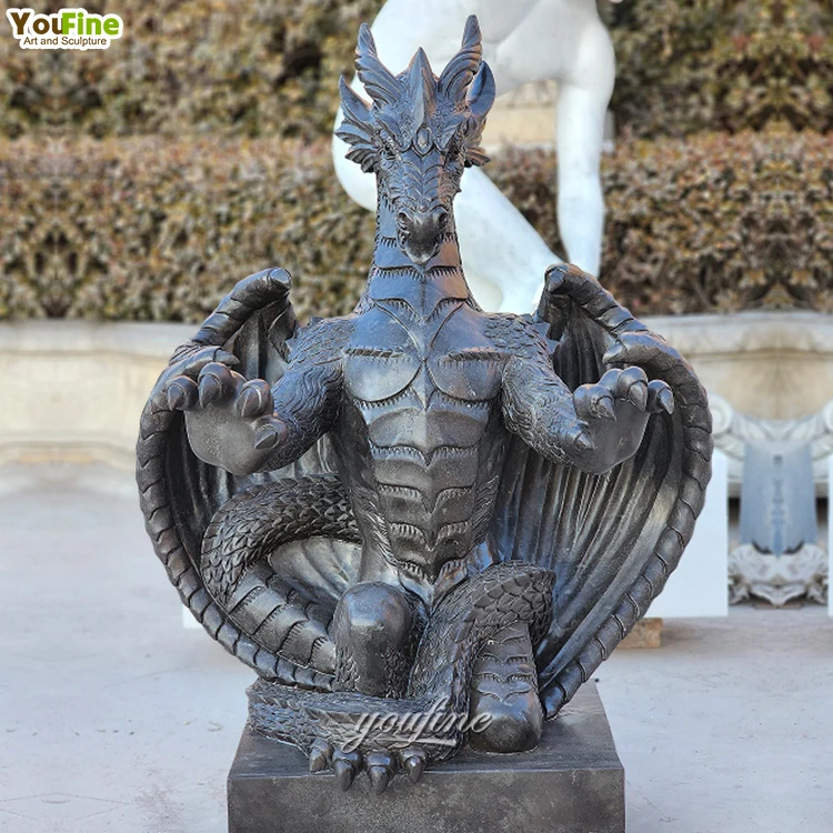 ドラゴン像屋外ガーデン黒大理石| Alibaba.com