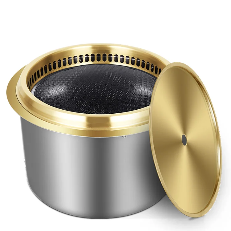 Korean Electric Grill Commercial Bbq Grills 1500w Round Barbecue Shop