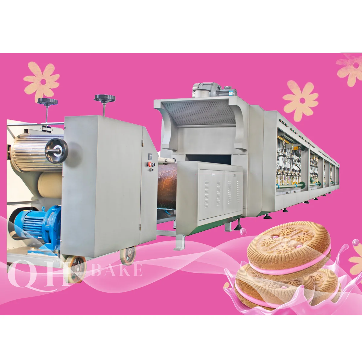 Машина для формовки мягких бисквитов, линия по производству бисквитов для изготовления сэндвич-вафель, ротационный формовщик бисквитов, цена