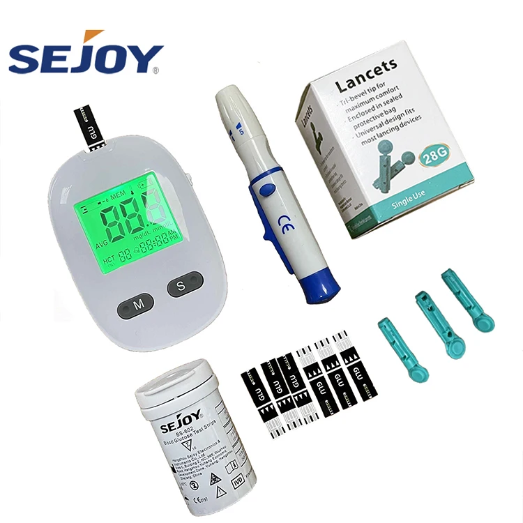 Sejoy Diabetes Testing Machine Glucometer Blood Glucose Meter and Test Strips Price