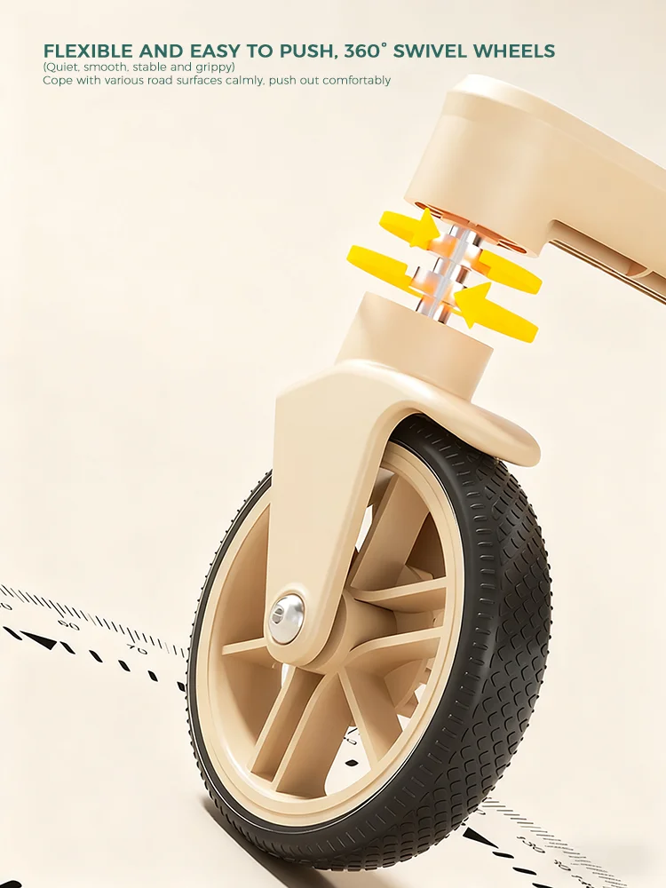 Black/Khaki/Beige Detachable Foldable Aluminum Alloy High Carbon Steel Oxford Cloth Pet Cat Dog Stroller for Small Medium Pets