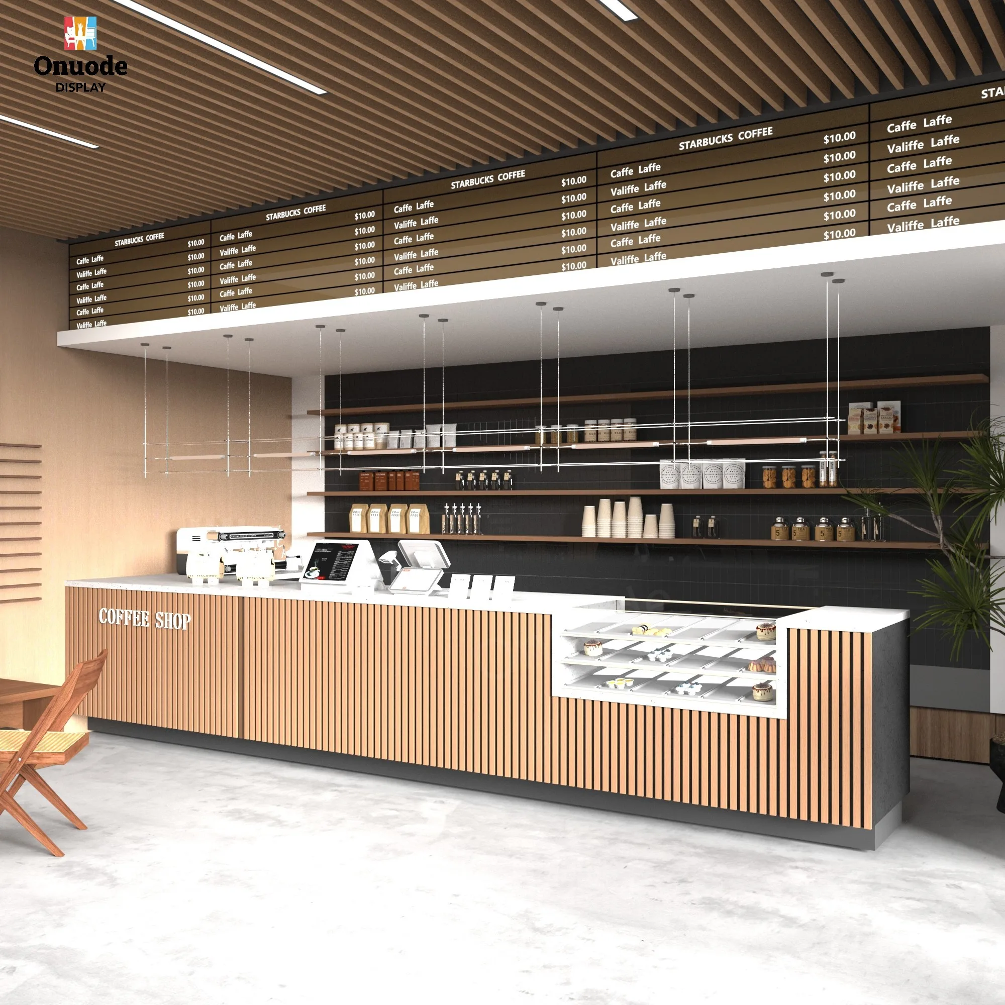 Custom Modern Cafe & Restaurant Bar Cabinets | Coffee Tea Showcases & Counter Furniture | Turnkey Store Interior Solutions