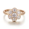 10K solid gold lab diamond ring