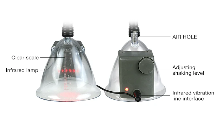 32 Cups Breast Enhancement & Butt Lift Vacuum Therapy Machine Body Shape & Nipple Sucking Massager with Vibrator Function