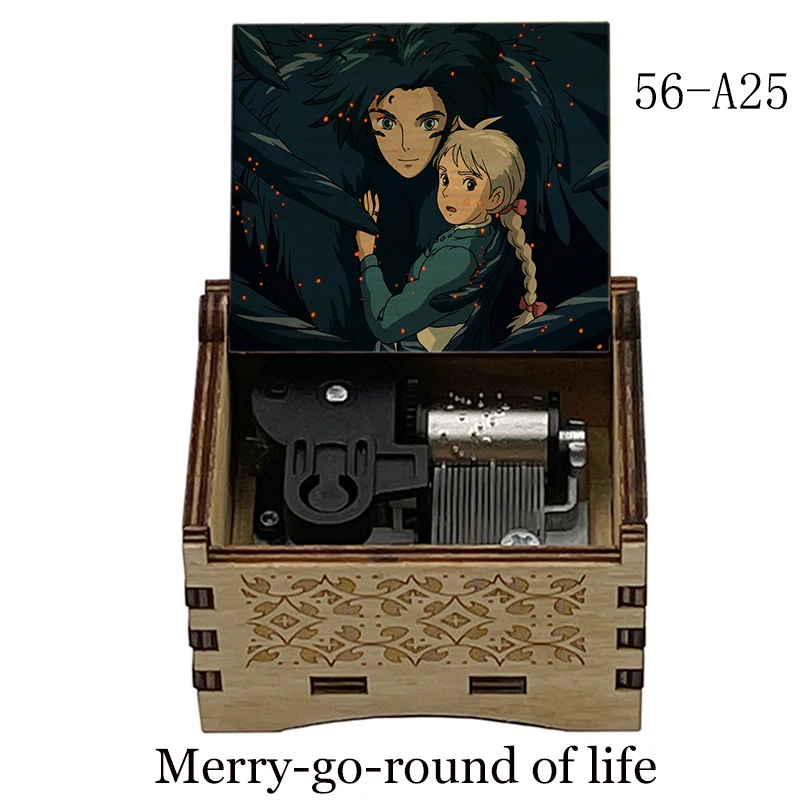 Wooden Wind up Music Box - Merry-Go-Round of Life Gift