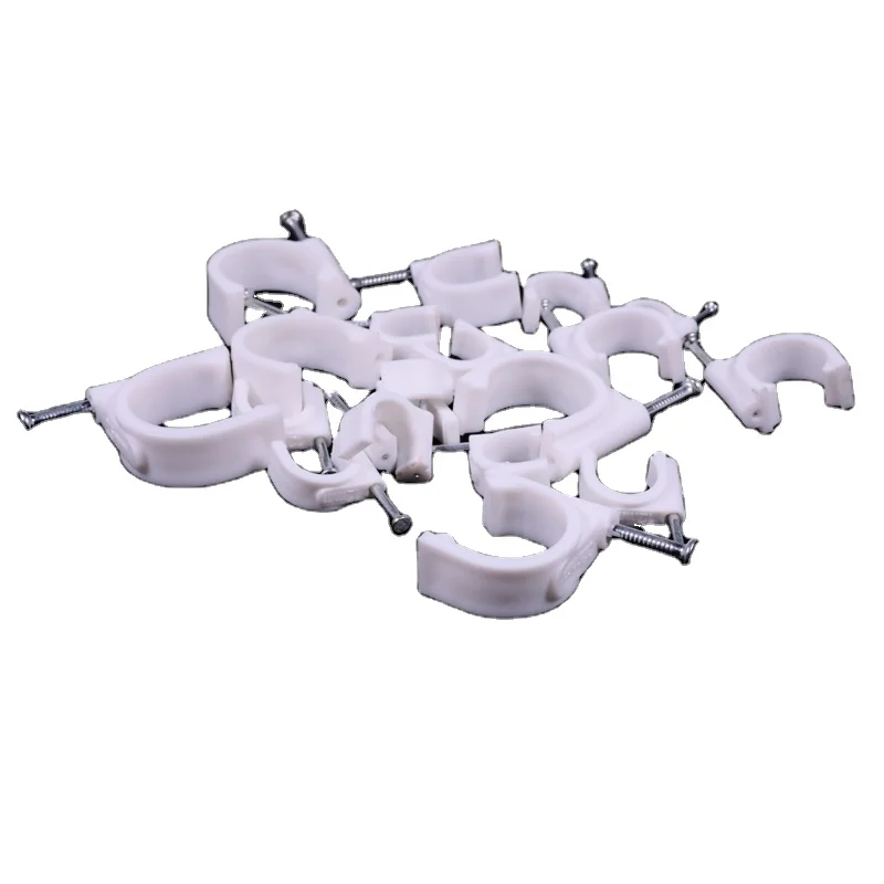 Высококачественные Нейлоновые Пластиковые Кабельные Зажимы Типа R, зажимы для кабелей, черные, на заказ, белый огонь