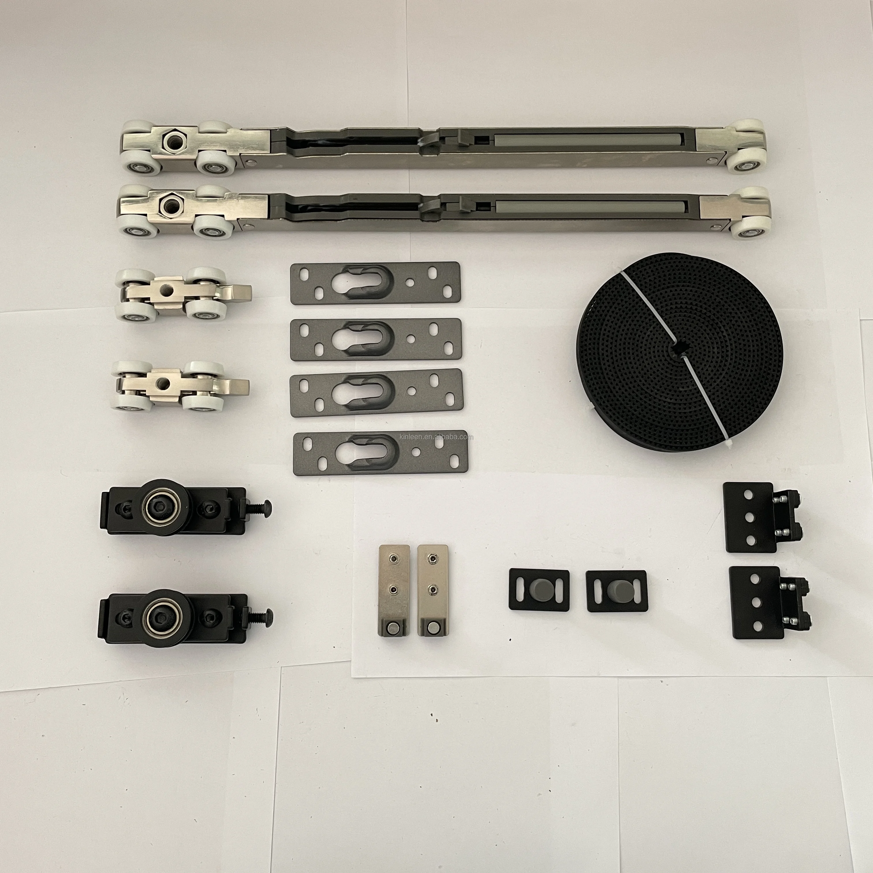 Modern Design Inline Soft Closing Flush Sliding Door Roller System for Aluminium Telescopic Made of Durable Zinc Alloy Nylon