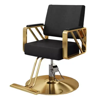 Hairdressing Equipment Barbershop Gold Chair And Furniture Luxury Barber Shop Chair Heavy Duty Hydraulic Hairdressing Chair