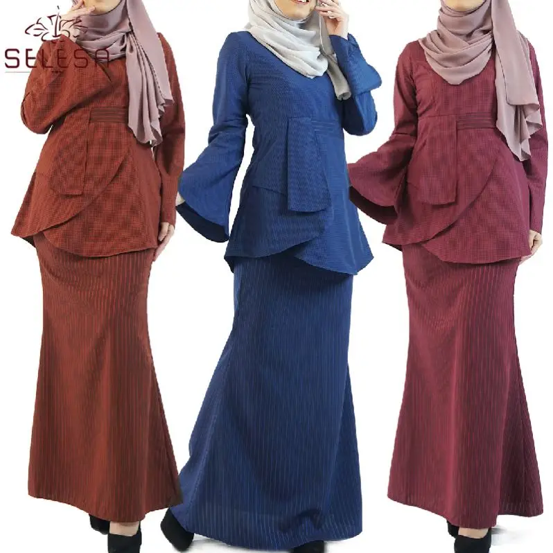 Pakaian Wanita Muslim Most Beautiful Custom Digital Print Islamic Abaya Clothing Wholesale High Quality Chiffon Silk Baju Kurung