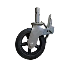 Adjustable Scaffold caster and wheels with locking brake for scaffolding or frame system