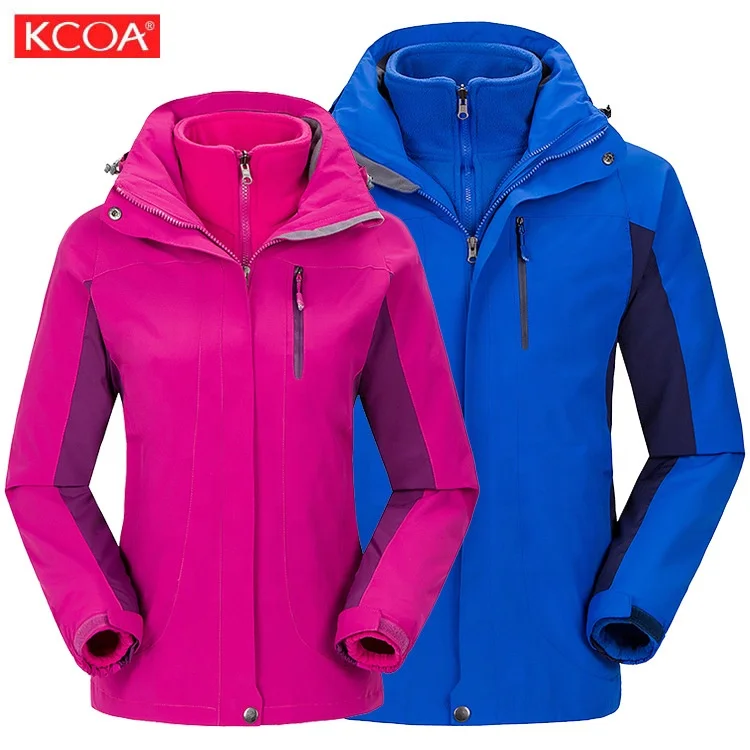 3 in I High Quality Camping Hooded Windbreaker Zipper up Women's Jackets