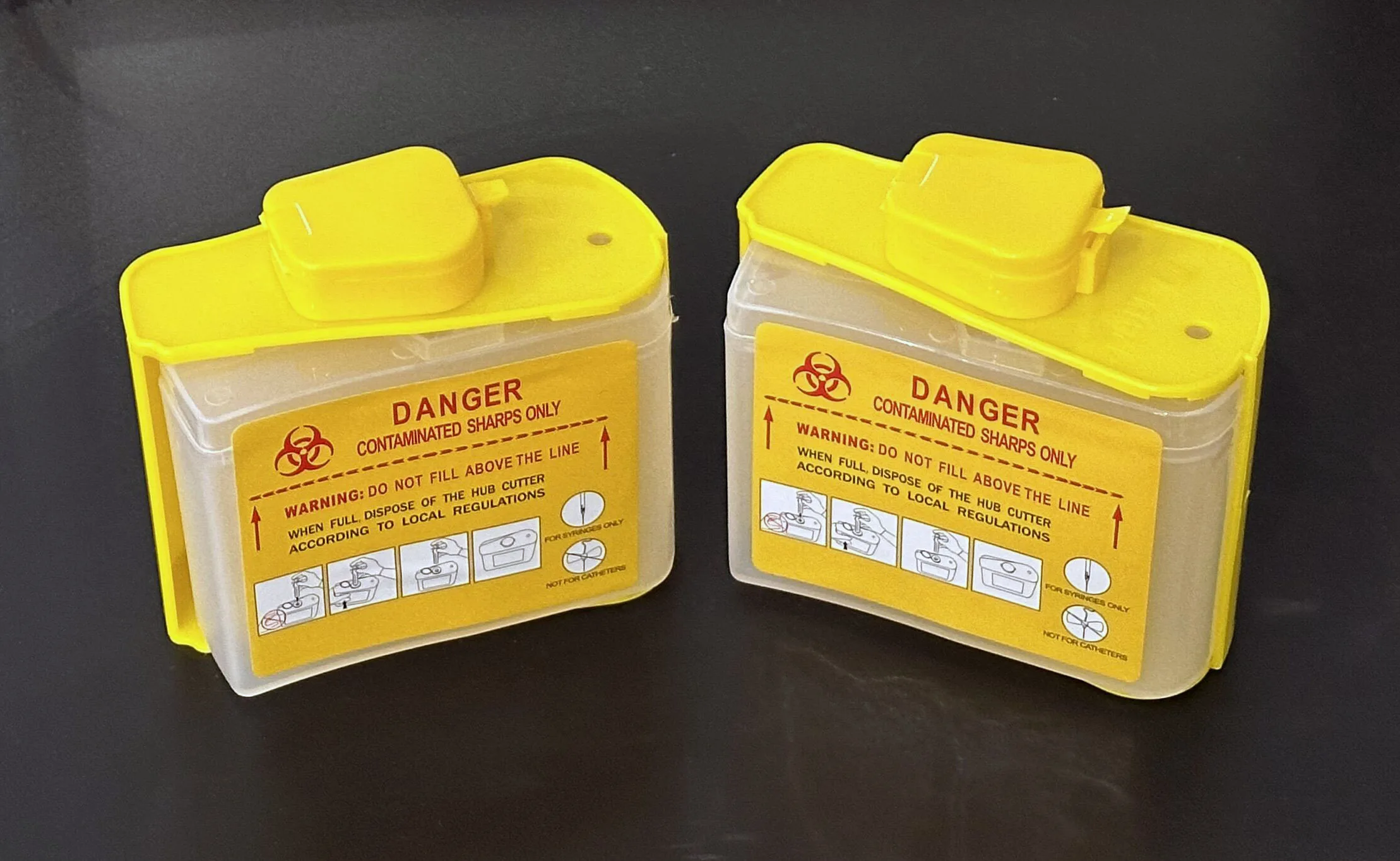 Disposal Plastic Sharp Container 0.3L Medical Safety Box With Needle Hub Cutter factory