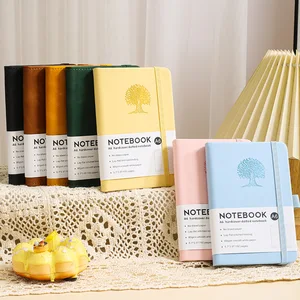 Wholesale Cross-border Business Bestseller A6 Leather Hardcover Popular Portable Diary Notebook Thread Sewing Binding Full