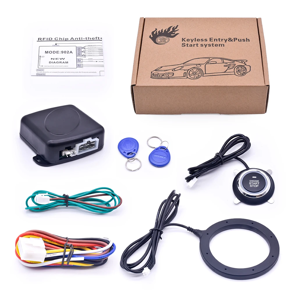 Universal 12v Car Start Stop RFID Engine Start System