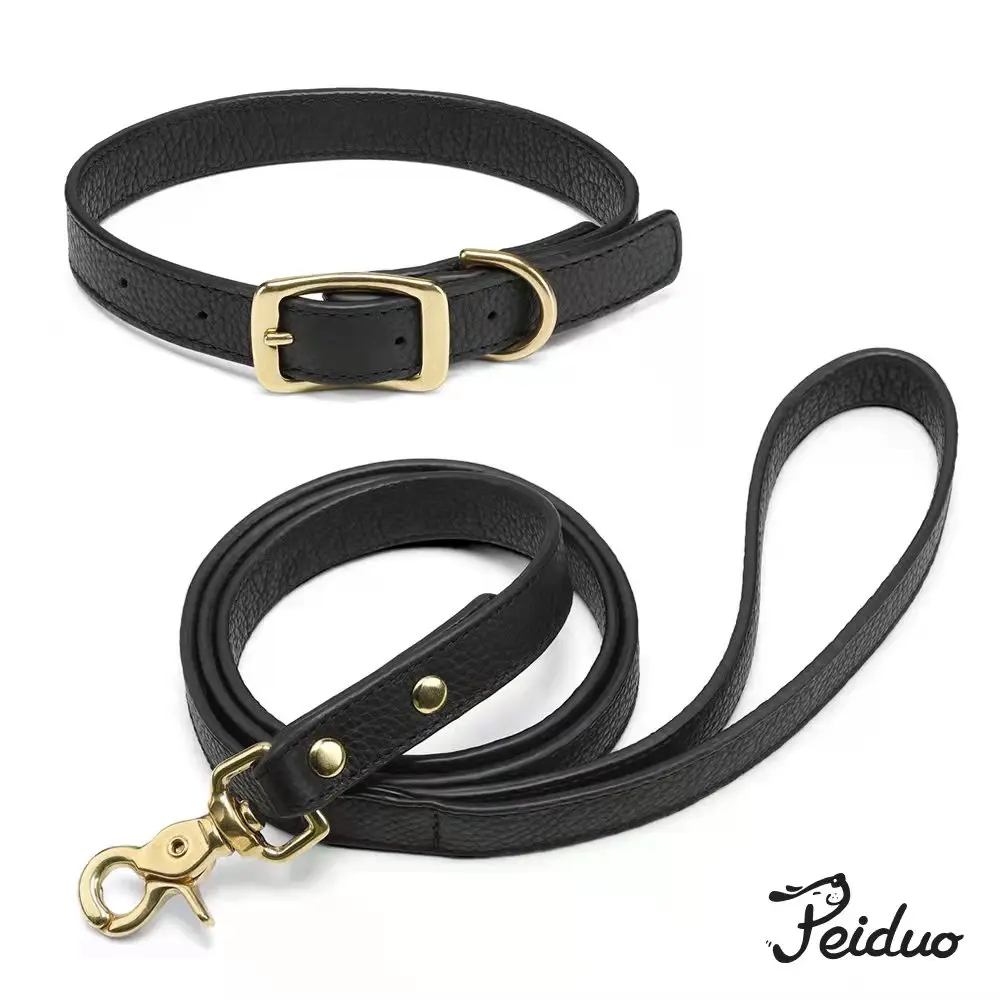 2022 Dog Short Leashes Leather Dog Collar And Leash Pet Accessories