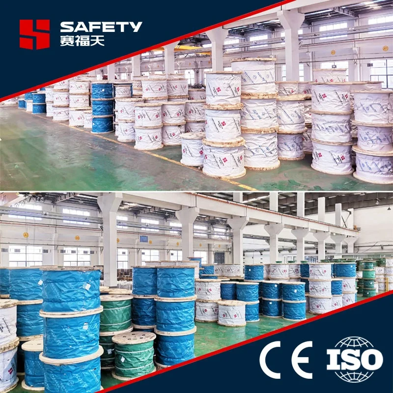 High Tension Spring Multi-Stranded Fibre Core 6*29f-FC Types Steel Wire Rope Lift Balance Cable 16mm 18mm 20mm 22mm 24mm
