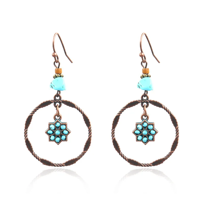 Pendientes Retro Para Mujeres Pendientes Étnicos Huecos Pendientes Retro Para Mujeres Pendientes Étnicos Huecos