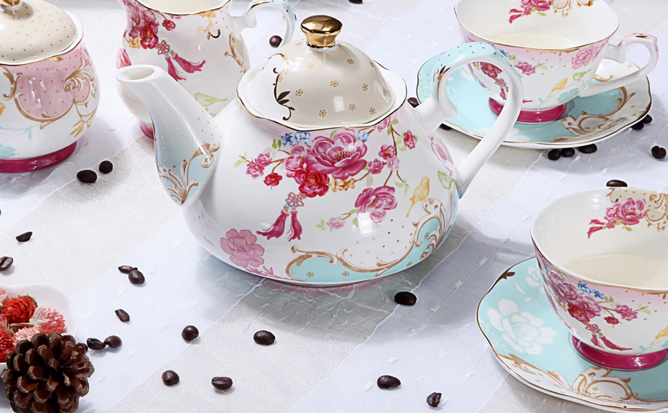 Teiera in ceramica Bunzlauer 2 litri con fornelli 26 cm in decorazione