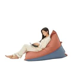 Modern Soft Portable BeanBag Cover Living Room Lounge lazy Bean Bag Triangle Giant Bean Bag Sofa