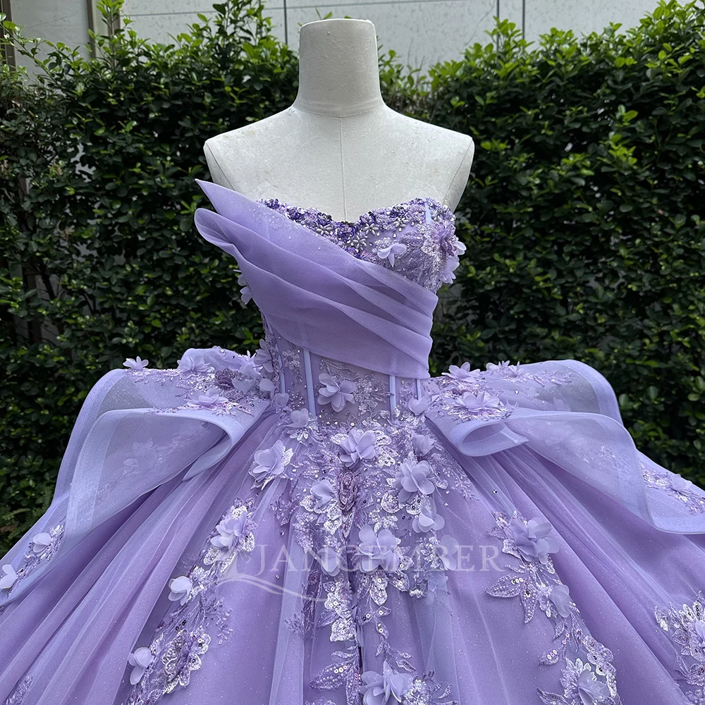 princess polly baby blue dress Quinceanera Ball Gown Birthday Dress Girls Party Dress Off Shoulder Lace  Princess Adult Ceremony Light Purple Lsmc60