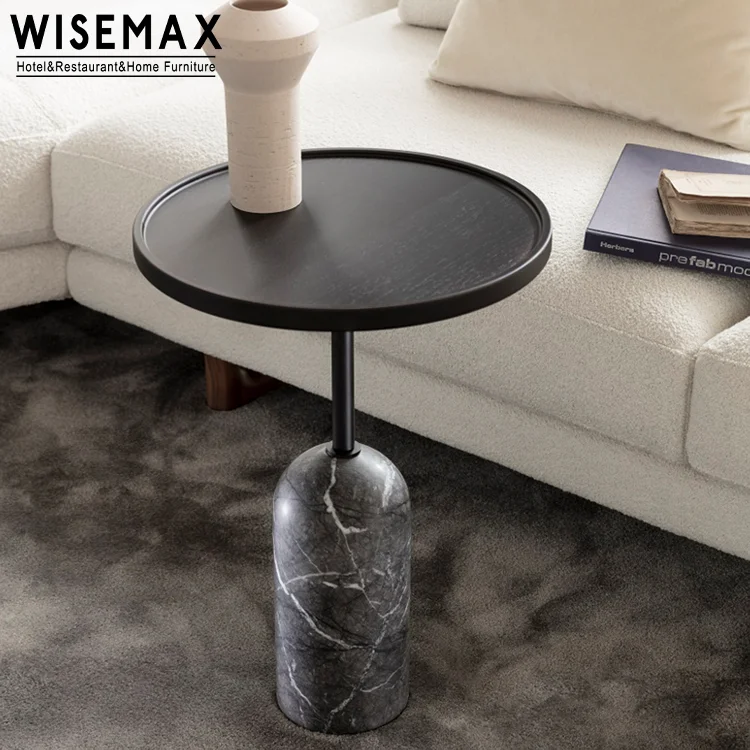 WISEMAX FURNITURE高級サイドコーヒーテーブル木製トップモダン