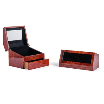 Luxury Watch Storage Box Display Custom Slots Wooden Watch Display Case Jewellery And Watch Display Box