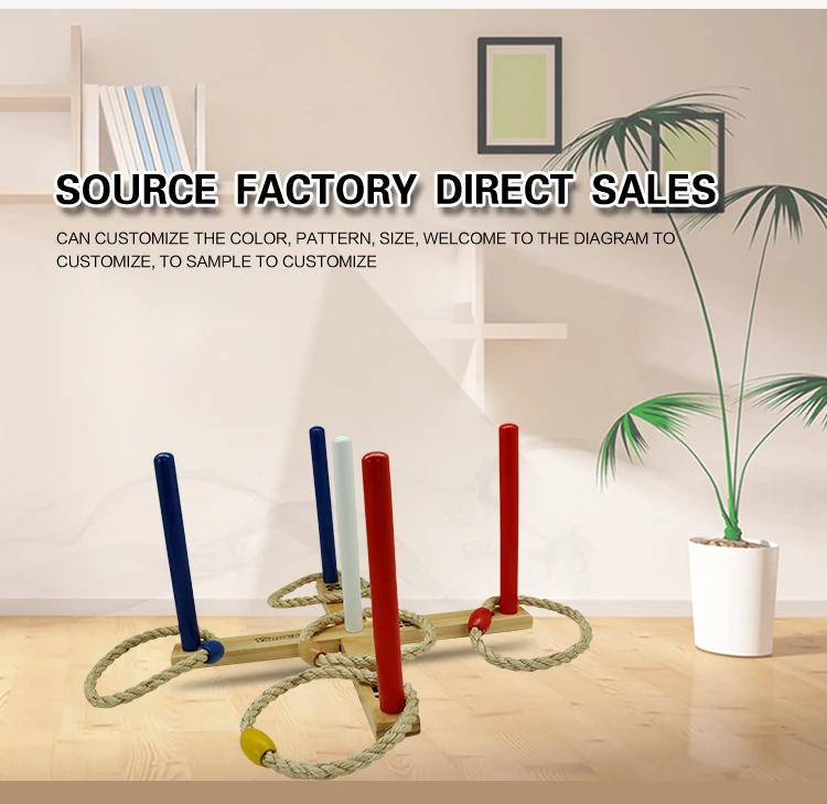 Outdoor Games For Kids.upgraded Large Wooden Ring Toss Game With 30