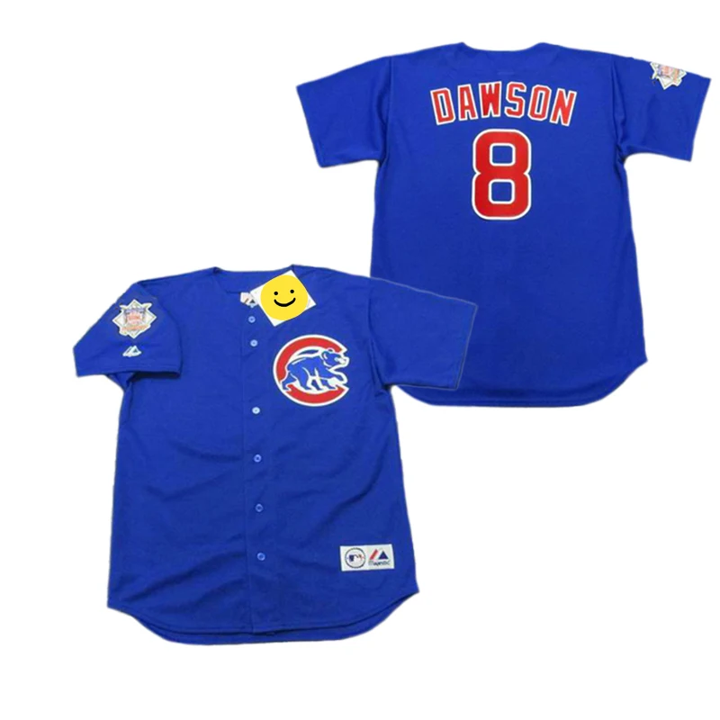 Wholesale Men's Chicago 8 ANDRE DAWSON 9 RANDY HUNDLEY 10 RON SANTO 11 DON  KESSINGER IVAN DEJESUS Throwback Baseball jersey Stitched S-5XL From  m.