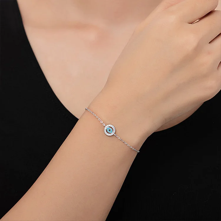 Cross-border Personality Design Spanish Popular Jewelry Devil Eye Perfect 925 Silver Bracelet Minimalist Factory Wholesale