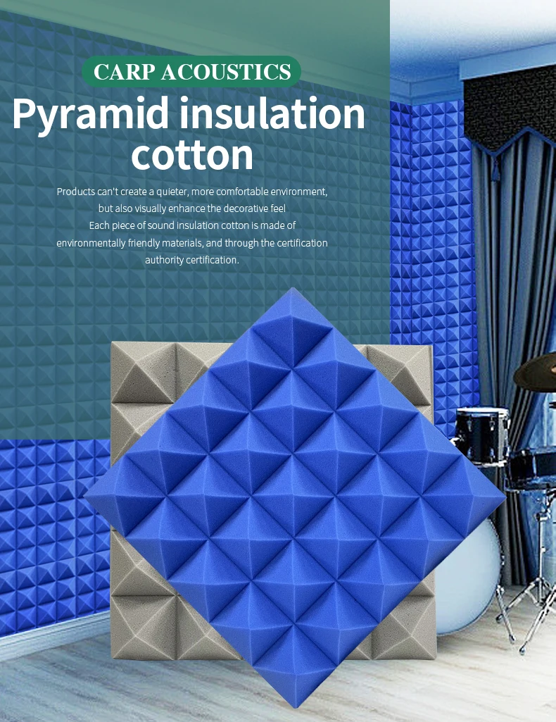 Black Pyramid Sound Proof Foam Panels Acoustic Foam Soundproof Fast ...