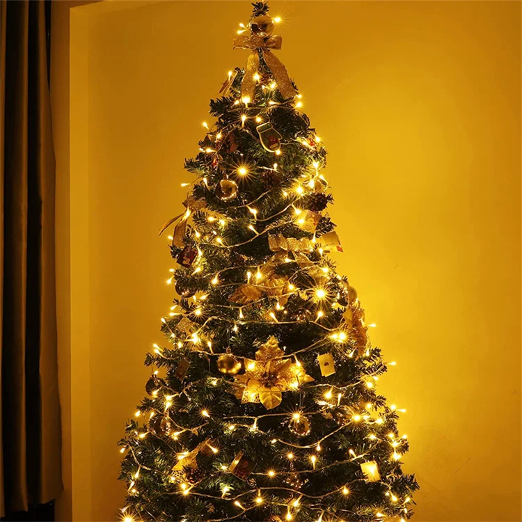 Bunte Lichterketten Batterie Betriebene Led-lichterketten Timer Pvc Weihnachts Dekoration Lichter Wasserdicht