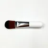 82mm mango blanco plata ferrule cabello castaño