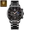 Stainless Steel Band-12 Black Case Black Dial