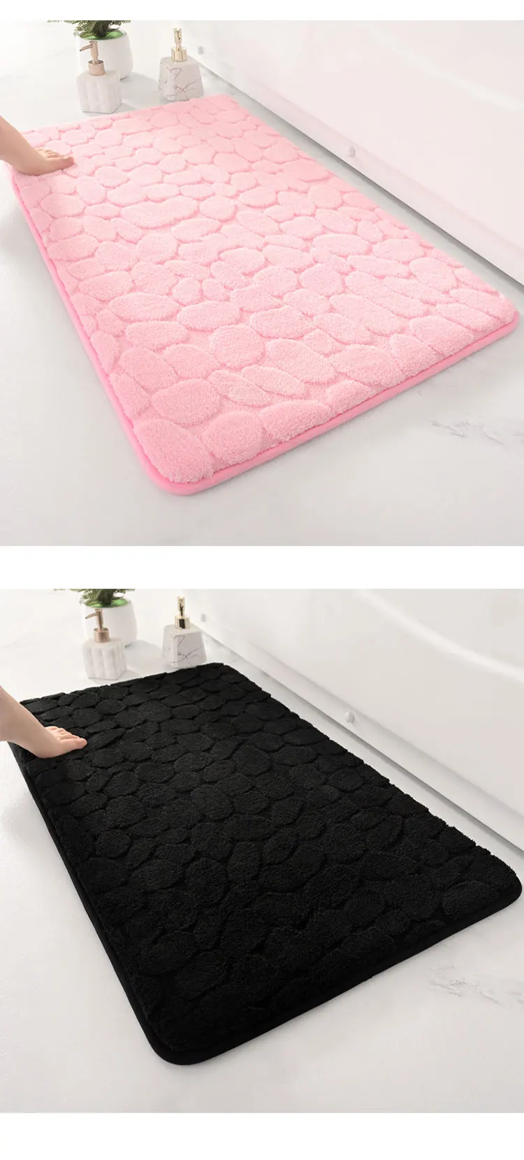 40*60cm Hot Sale Minimalist Memory Foam Bath Rug Geometric Cozy Machine Washable Bath Mat For Living Room/Bedroom/Baby Room supplier