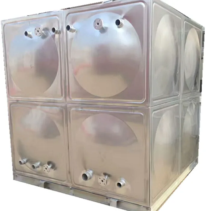 40 Cubic Meters Big Volume 304 Stainless Steel Panels Splicing and Welding Assembled Hot Water tank
