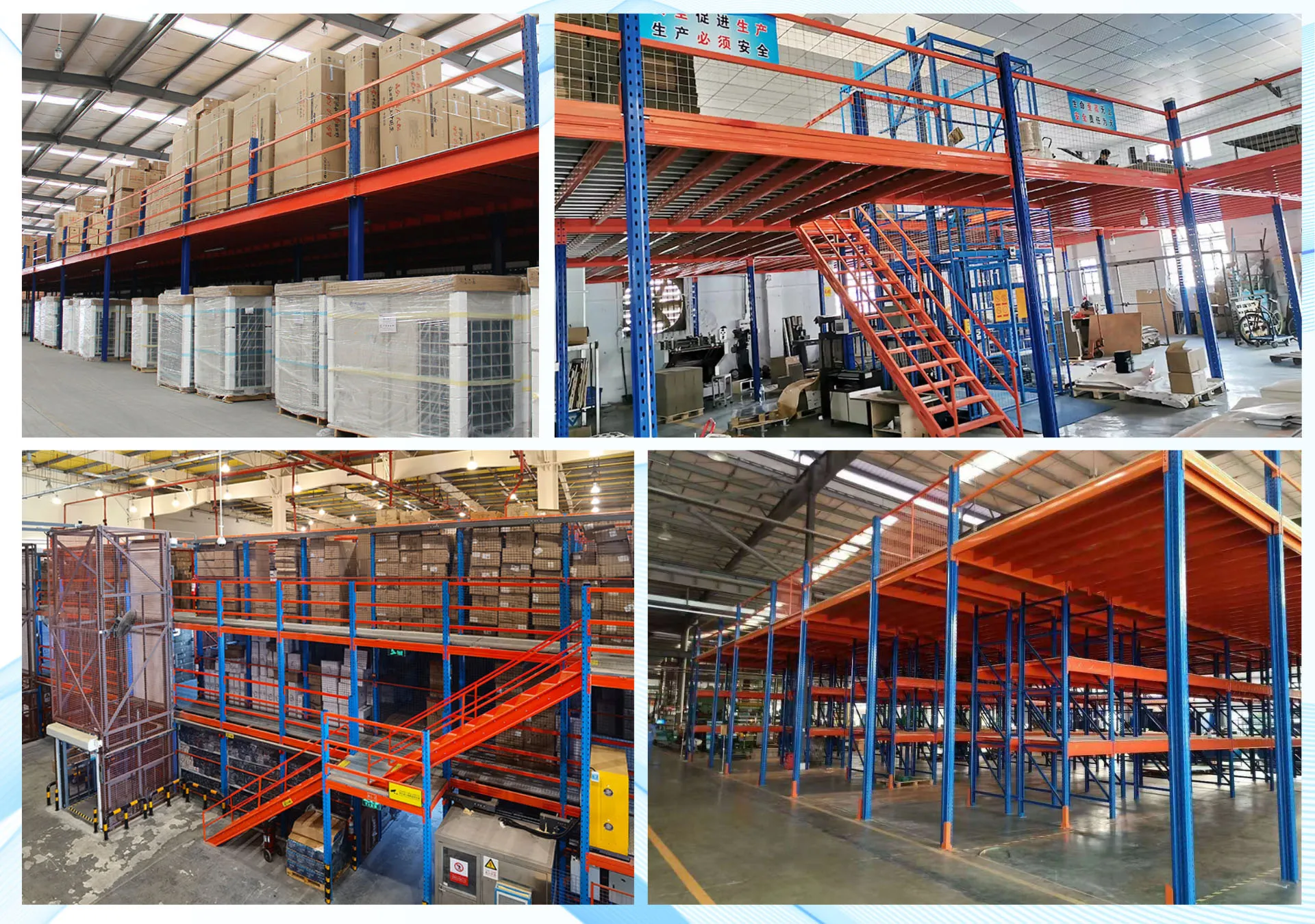 Mezzanine Floor Rack System for Warehouse Storage with Multi-Level ...