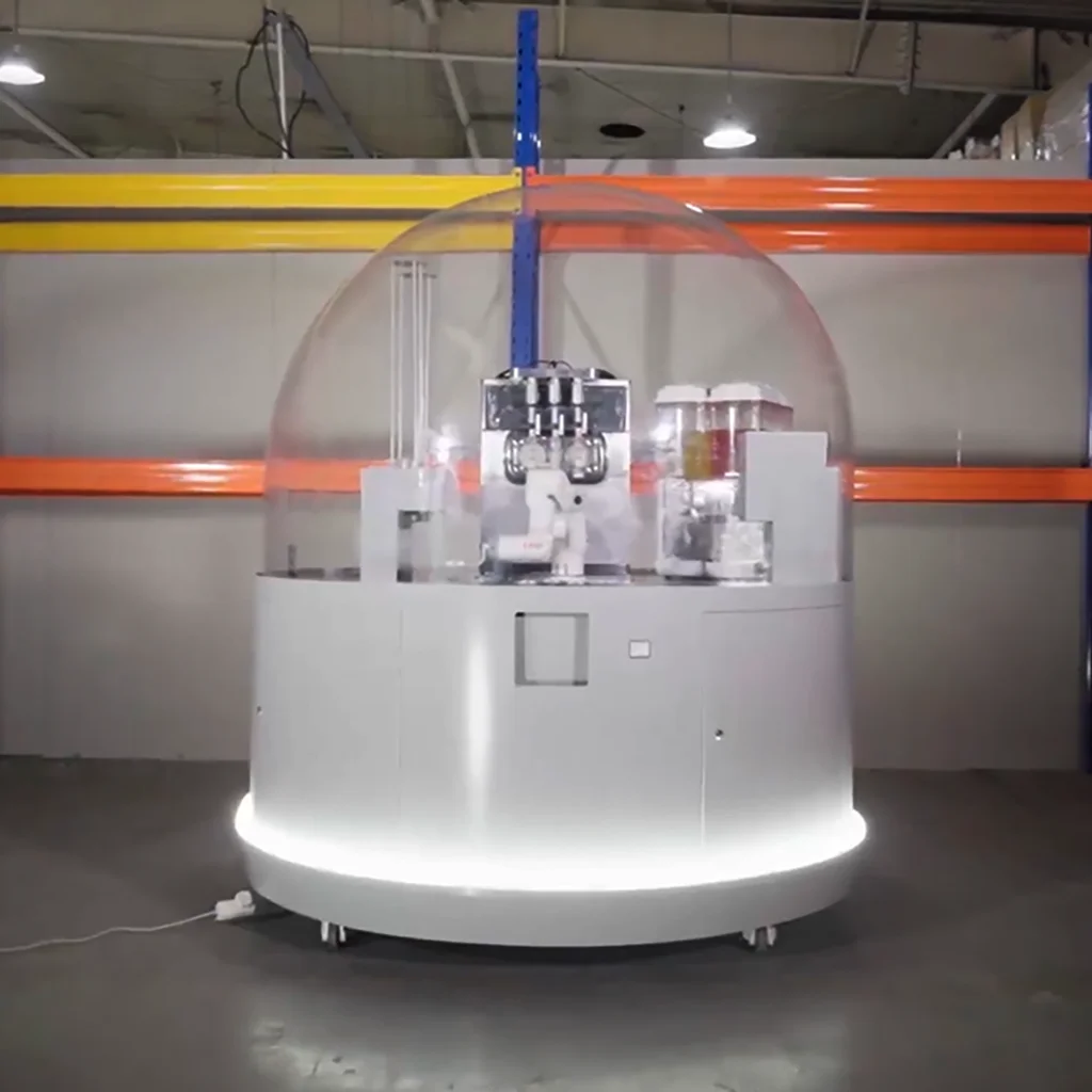 China Robot Ice Cream Vending Machine - Automatic 6-Axis Robotic