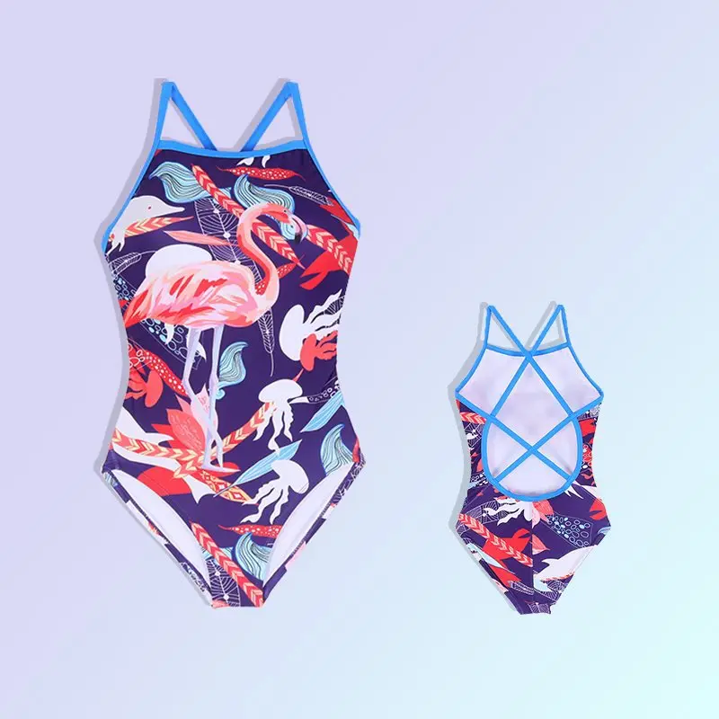 UV50+  3D Printing Effect  Colorful PBT 100%  Polyester Excellent Chlorine-Resistant Function Training Competition Swimsuits