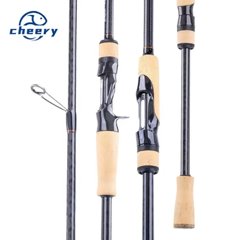 Fishing Rod Carbon 2-Piece Ultra-fast Action 2.04m Black Pit Bass Remote Gun Straight Handle Variable Tuning Fans Siniperca – Rod – view 2