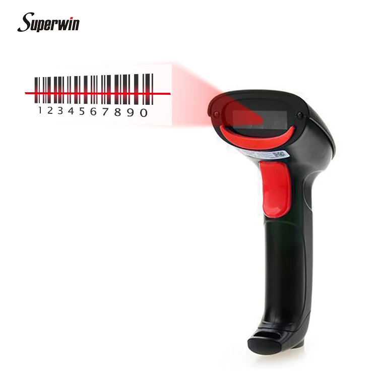 Portable Wireless BT Barcode Scanner Rechargeable 1D and 2D Scan Gun  Escaner for Inventory Management