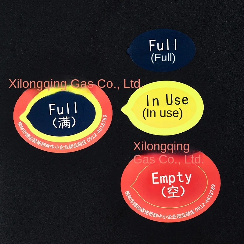 High Argon Gas Cylinder Label Three-Layer Multi-Layer Iron Steel Adhesive Sticker Warning Dangerous Liquefied Oxygen CO2 Tank