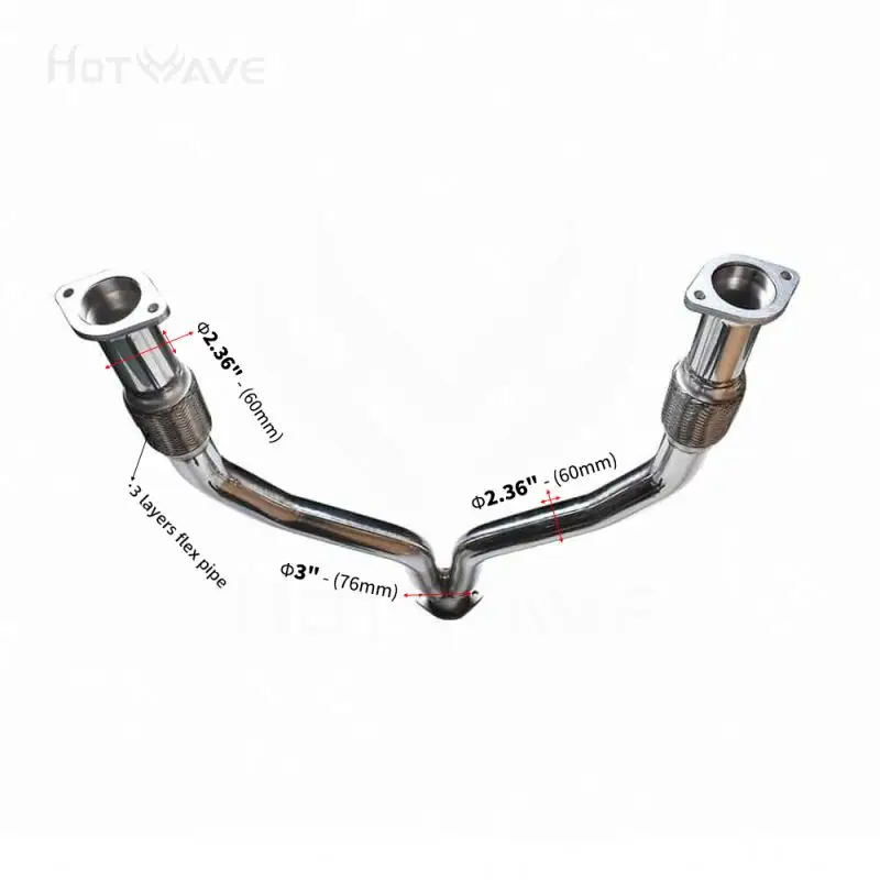 Performance racing straight pipe X YPipe fittings exhaust downpipe for
