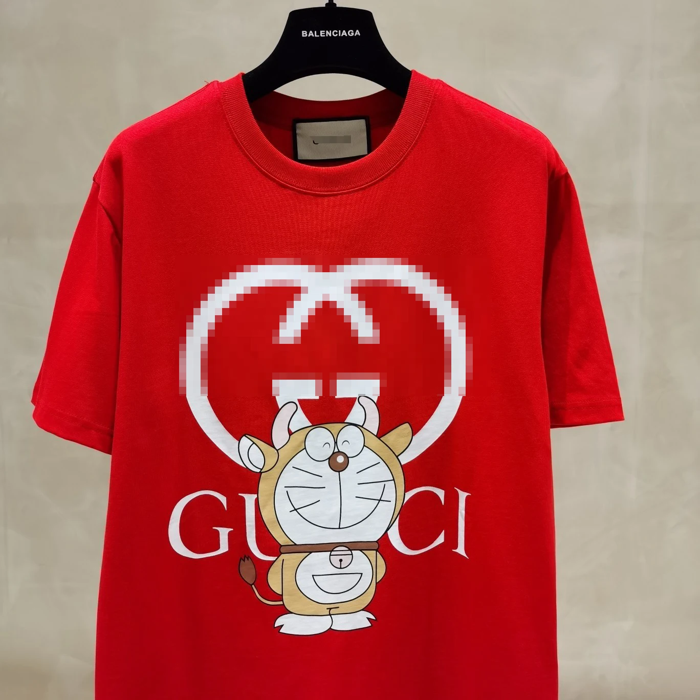 
Новинка 2021, Весенняя модная облегающая хлопковая футболка с коротким рукавом и круглым вырезом, брендовая свободная футболка Doraemon с изображением коровы для женщин 