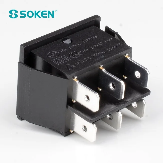 Soken Rk1 010 Rocker Switch 3PCS SOKEN RK1-01 16A/250VAC 4-Pins 2-Positions Red Light ...